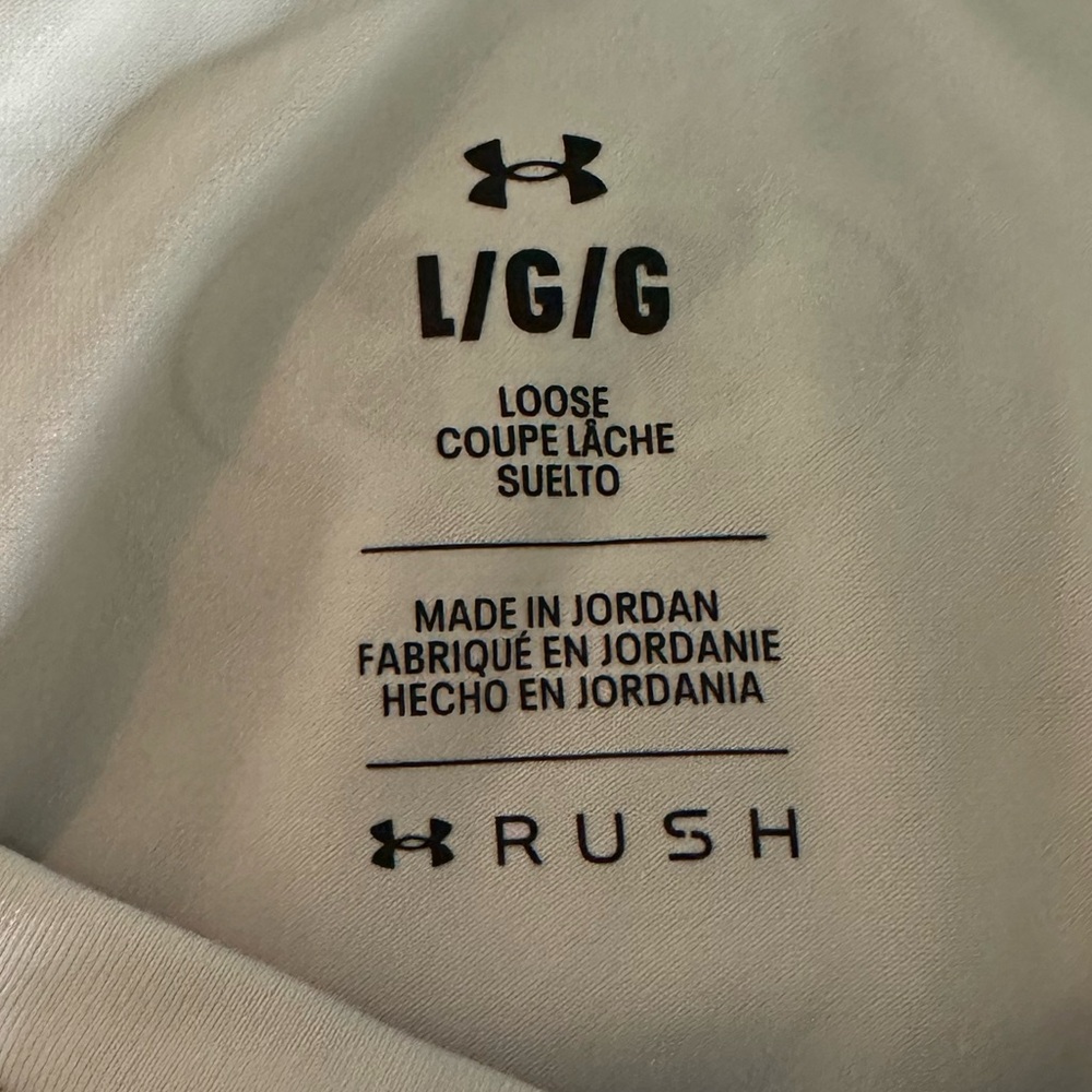 NWT Under Armour Rush Vanish Energy SS White T-Shirt 1383973 - Picture 7 of 9